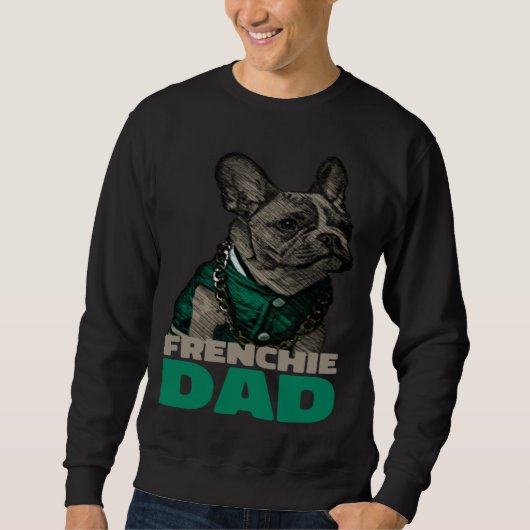 Fransozen papa Franse Bulldog Vader Trui (Voorkant)