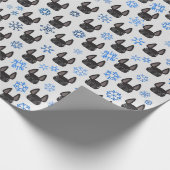 Franstalig bulledog Holiday Wrapping Paper Cadeaupapier (Hoek)