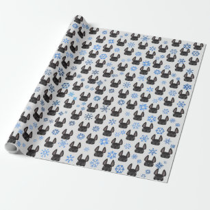 Franstalig bulledog Holiday Wrapping Paper Cadeaupapier