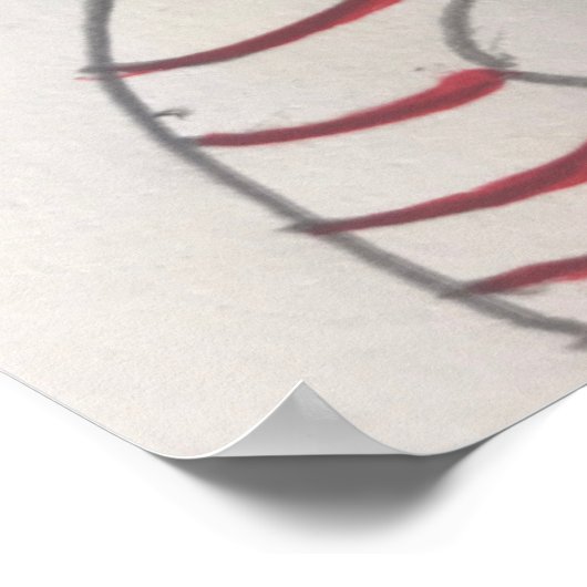 Franstalig handbeschilderd ontwerp, beret, Tas B Poster (Hoek)