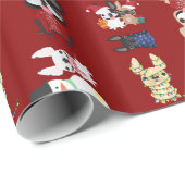 Franstalig kerstcadeaupapier met bulledog cadeaupapier (Rol Hoek)