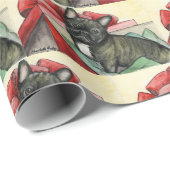 Franstalig kerstpapier voor bulledog Dog Cadeaupapier (Rol Hoek)