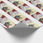 Franstalig kerstpapier voor bulledog Dog Cadeaupapier (Hoek)