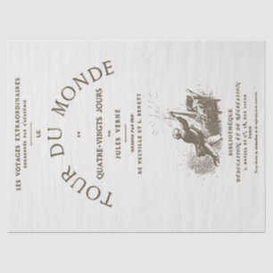  Franstalige boektitel Pagina Ontkoppeling J Verne Tissuepapier