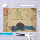 Franstalige carte Postale Elegant Woman Tissuepapier (Craft)