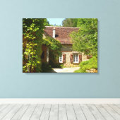 Franstalige farmhouse en Gite Canvas Print (Insitu (Houten vloer))