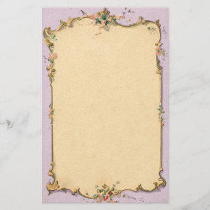 Franstalige Floral Scrollwork Briefpapier