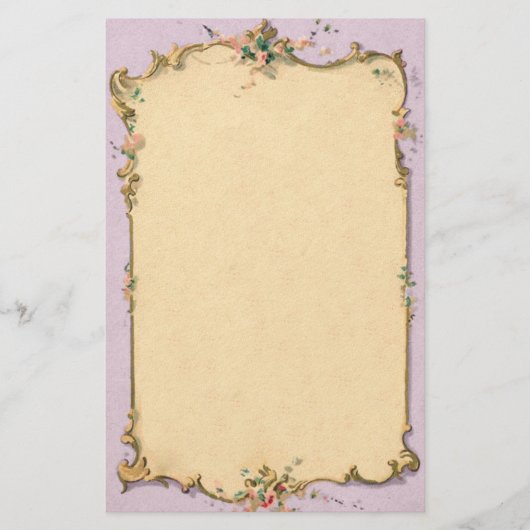  Franstalige Floral Scrollwork Briefpapier (Voorkant)