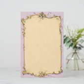  Franstalige Floral Scrollwork Briefpapier (Staand voorkant)