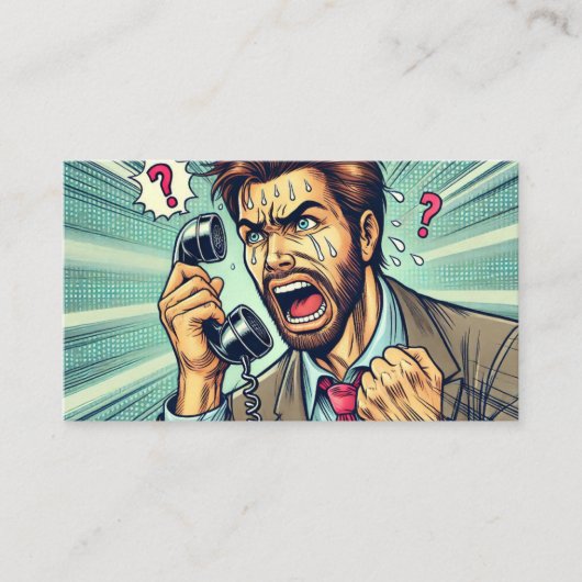 Frantic Call" Contactkaartje (Voorkant)