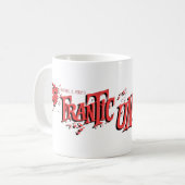 "Frantic Undood" Splatter Logo Coffee Mok (Voorkant links)