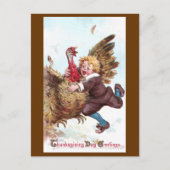Frantically Flapping Turkije Thanksgiving Feestdagenkaart (Voorkant)