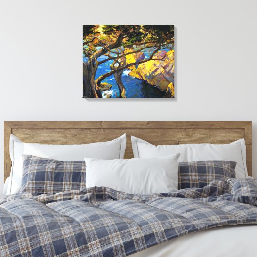 Franz Bischoff - Cleft-Born Trees, Monterey Canvas Afdruk (Insitu (Slaapkamer))