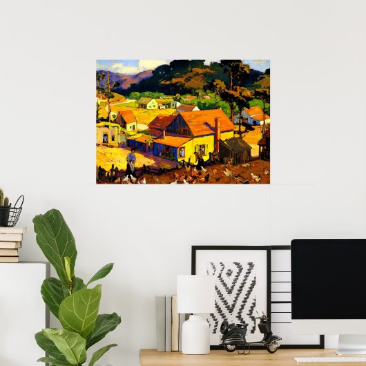 Franz Bischoff - Middag Idylle, Cambria Poster (Thuiskantoor)