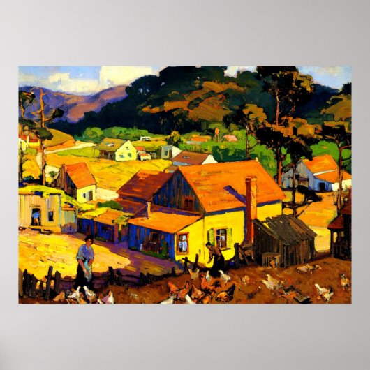 Franz Bischoff - Middag Idylle, Cambria Poster (Voorkant)