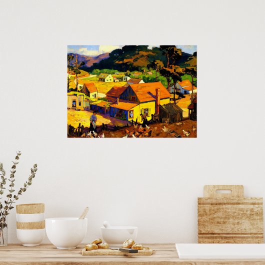 Franz Bischoff - namiddag Idyl, Cambria Poster (Keuken)