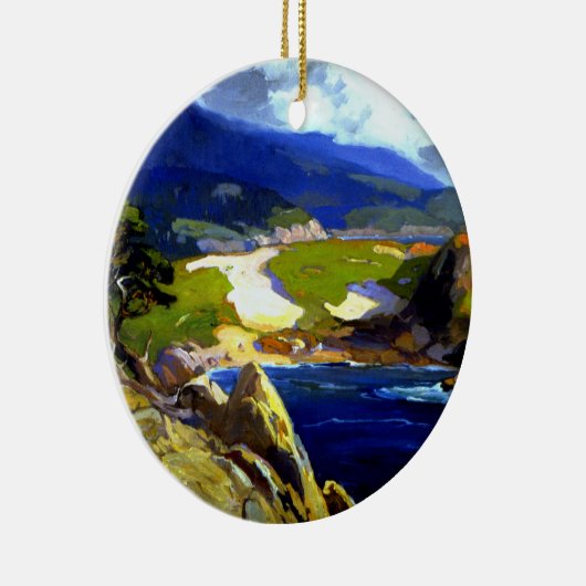 Franz Bischoff schilderij, Cypress Green Keramisch Ornament (Rechts)