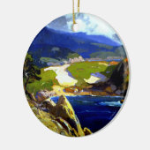 Franz Bischoff schilderij, Cypress Green Keramisch Ornament (Links)