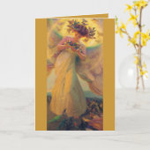Franz Dvorak Angel of Birds CC0429 Birthday Card Kaart (Gele Bloem)