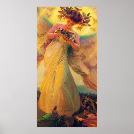 Franz Dvorak - Angel of the Birds - 1910 Poster (Voorkant)