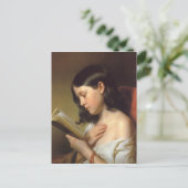 Franz Eybl - Lesendes Mädchen (Leesmeisje), 1850 Briefkaart (Staand voorkant)