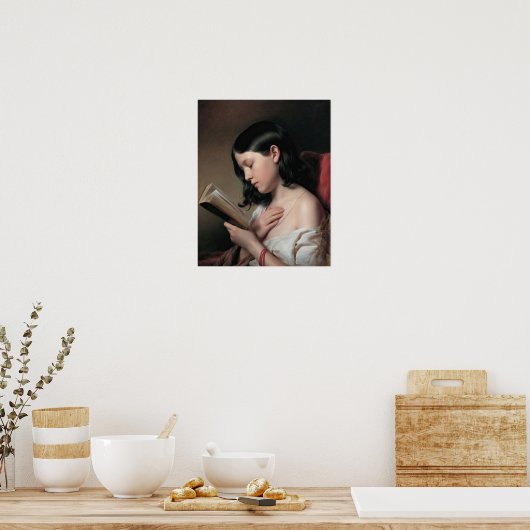 Franz Eybl Lesendes Mädchen Poster (Keuken)