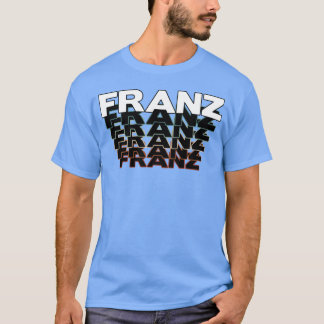 Franz Grappige Retro Vintage Zonsondergang Franz 8 T-shirt