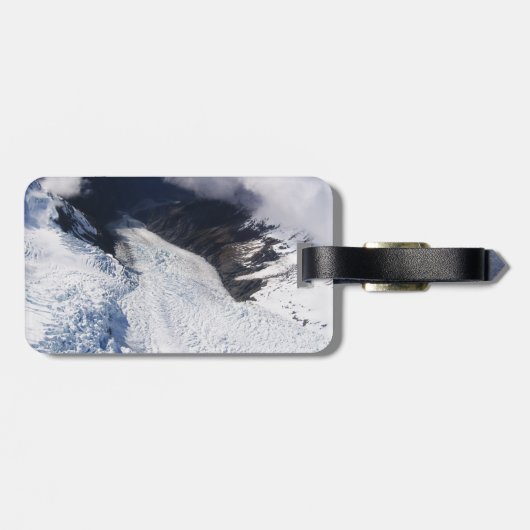 Franz Josef Glacier Aerial Uitzicht, Nieuw-Zeeland Bagagelabel (Achterkant horizontaal)