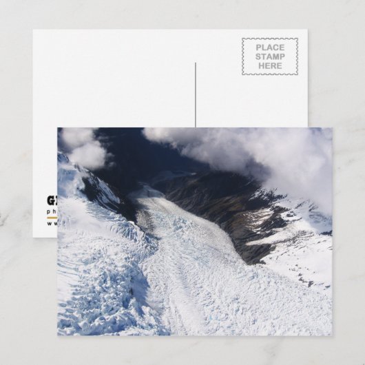 Franz Josef Glacier Aerial Uitzicht, Nieuw-Zeeland Briefkaart (Voorkant / Achterkant)