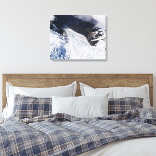 Franz Josef Glacier Aerial Uitzicht, Nieuw-Zeeland Canvas Afdruk (Insitu (Slaapkamer))
