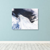 Franz Josef Glacier Aerial Uitzicht, Nieuw-Zeeland Canvas Afdruk (Insitu (Houten vloer))