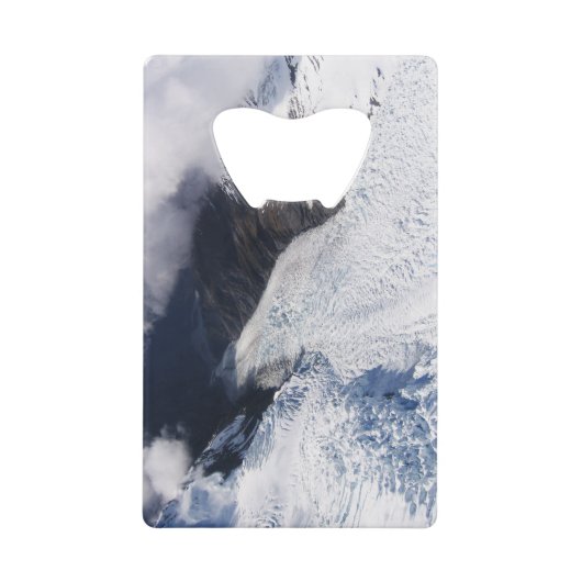 Franz Josef Glacier Aerial Uitzicht, Nieuw-Zeeland Creditkaart Flessenopener (Voorkant)