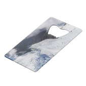 Franz Josef Glacier Aerial Uitzicht, Nieuw-Zeeland Creditkaart Flessenopener (Voorkant Gekanteld)