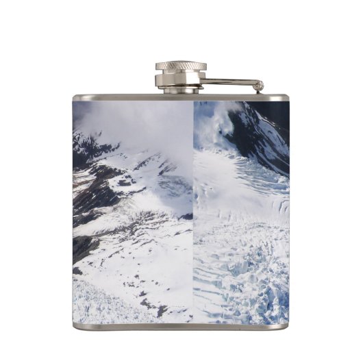 Franz Josef Glacier Aerial Uitzicht, Nieuw-Zeeland Heupfles (Achterkant)