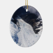 Franz Josef Glacier Aerial Uitzicht, Nieuw-Zeeland Keramisch Ornament (Rechts)