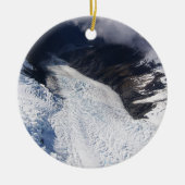 Franz Josef Glacier Aerial Uitzicht, Nieuw-Zeeland Keramisch Ornament (Voorkant)