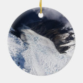 Franz Josef Glacier Aerial Uitzicht, Nieuw-Zeeland Keramisch Ornament (Achterkant)