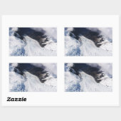 Franz Josef Glacier Aerial Uitzicht, Nieuw-Zeeland Rechthoekige Sticker (Vel)