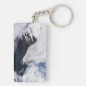 Franz Josef Glacier Aerial Uitzicht, Nieuw-Zeeland Sleutelhanger (achterkant)