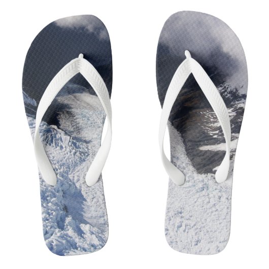 Franz Josef Glacier Aerial Uitzicht, Nieuw-Zeeland Teenslippers (Voetbed)