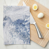 Franz Josef Glacier Aerial Uitzicht, Nieuw-Zeeland Theedoek (Quarter Fold)