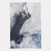 Franz Josef Glacier Aerial Uitzicht, Nieuw-Zeeland Theedoek (Verticaal)