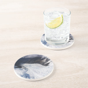 Franz Josef Glacier Aerial Uitzicht, Nieuw-Zeeland Zandsteen Onderzetter