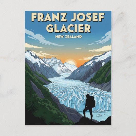 Franz Josef Glacier New Zealand Travel Briefkaart (Voorkant)