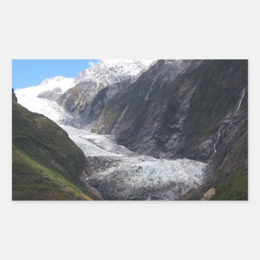 Franz Josef Glacier, Nieuw-Zeeland Rechthoekige Sticker (Voorkant)
