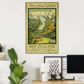 Franz Josef Glacier Nieuw-Zeeland Reis Poster (Thuiskantoor)