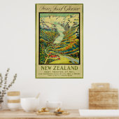  Franz Josef Glacier Nieuw-Zeeland Reis Poster (Keuken)