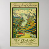  Franz Josef Glacier Nieuw-Zeeland Reis Poster (Voorkant)