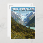 Franz Josef Glacier Nieuw-Zeeland Reizen Briefkaart (Voorkant / Achterkant)
