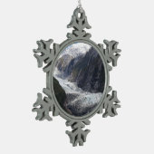 Franz Josef Glacier, Nieuw-Zeeland Tin Sneeuwvlok Ornament (Links)